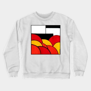 Autumnal Circles Geometric Abstract Acrylic Painting Crewneck Sweatshirt